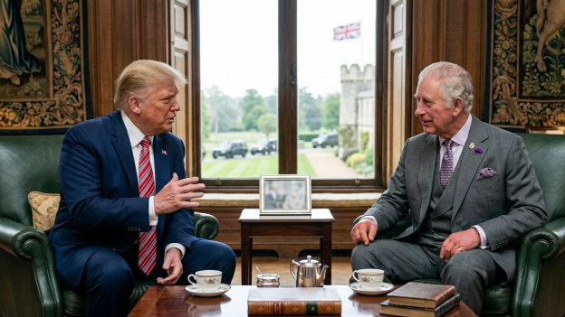 King Charles arrives at White House for meeting with Trump 